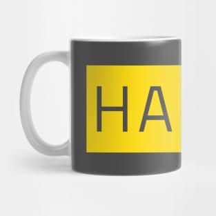 Habibi in a yellow rectangle Mug